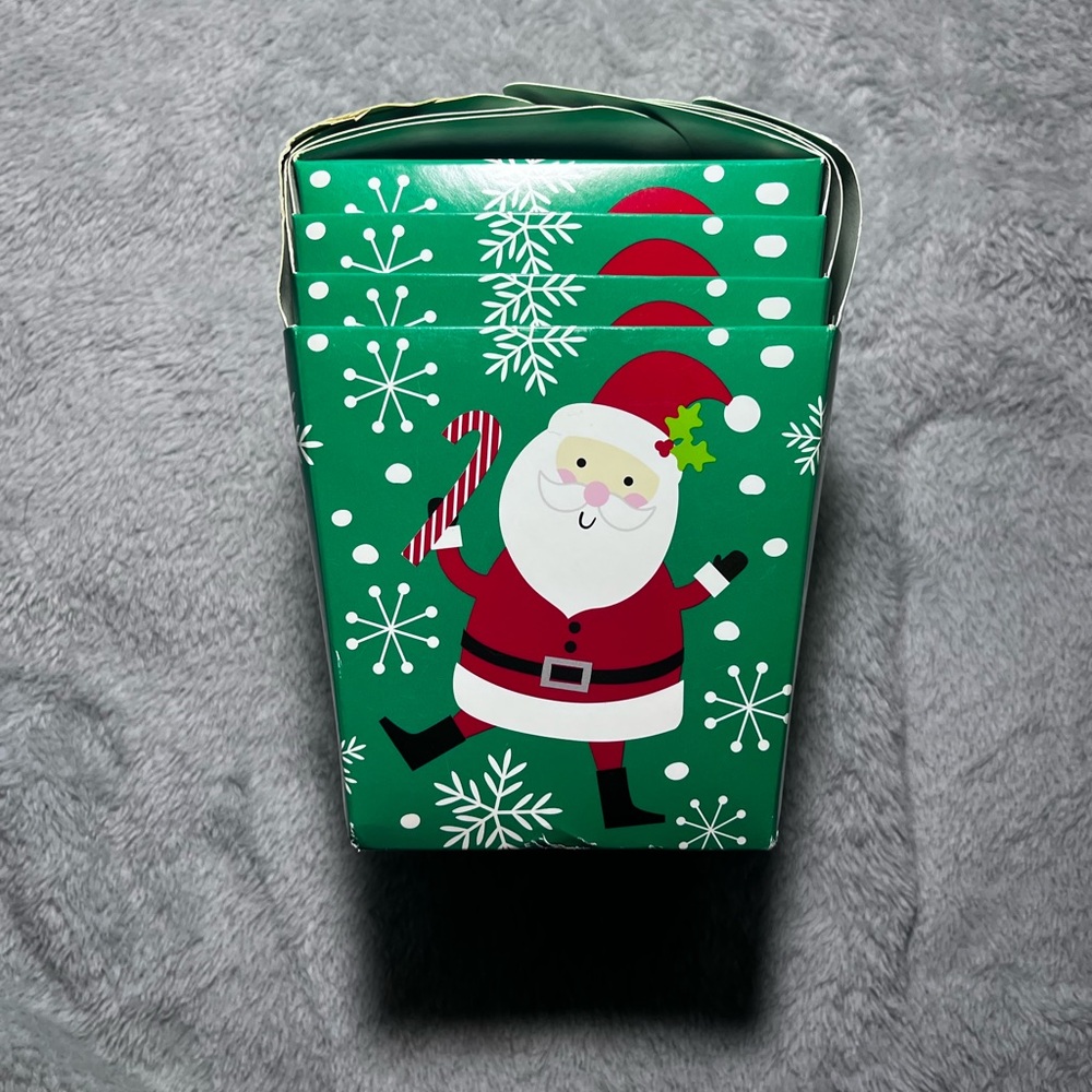 4X Green Christmas Craft/Party Boxes